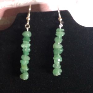 Handmade earrings turquoise green